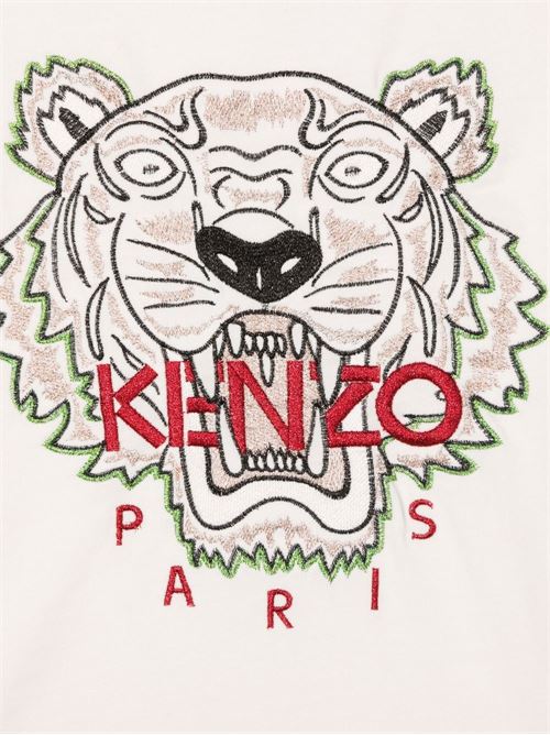 T-shirt bambino con stampa tigre e scritta logo sul petto KENZO Kids | K15497152T